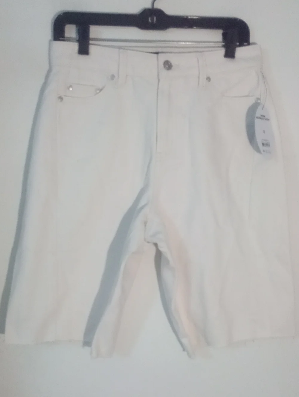 Scoop Denim White Casual Shorts Size 2 NWT Bermuda